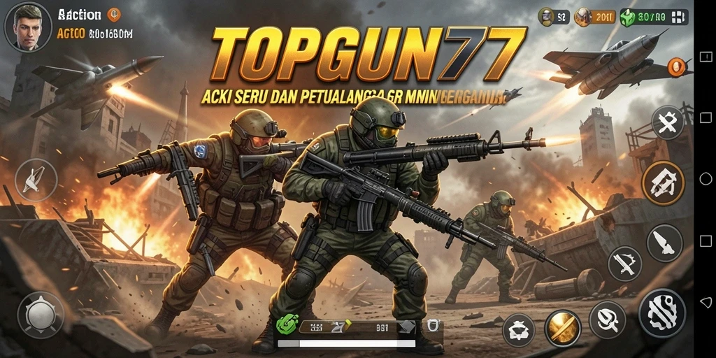 Tampilan antarmuka yang menarik dan dinamis dalam <strong>TOPGUN77</strong>.