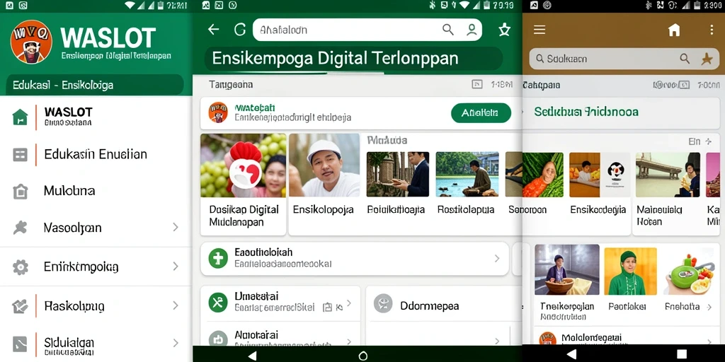 Antarmuka pengguna yang ramah dan mudah digunakan untuk eksplorasi ensiklopedia.